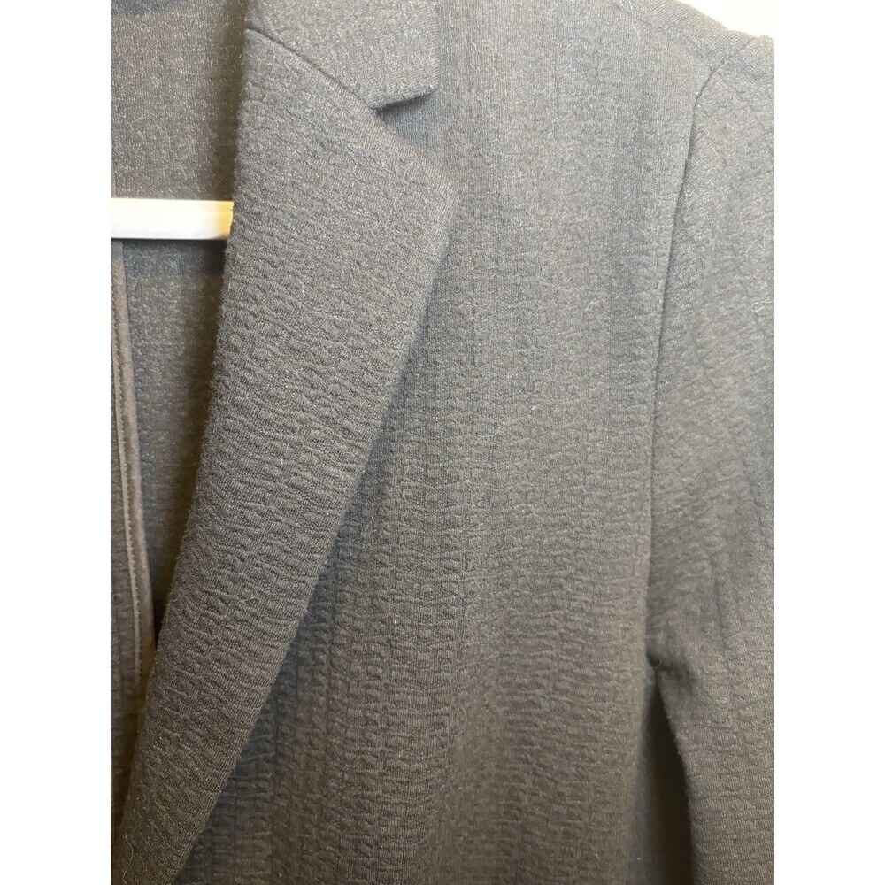 Ann Taylor Blazer Suit Jacket Women's Size 14 Solid Black One Button Lightweight - Picture 4 of 7